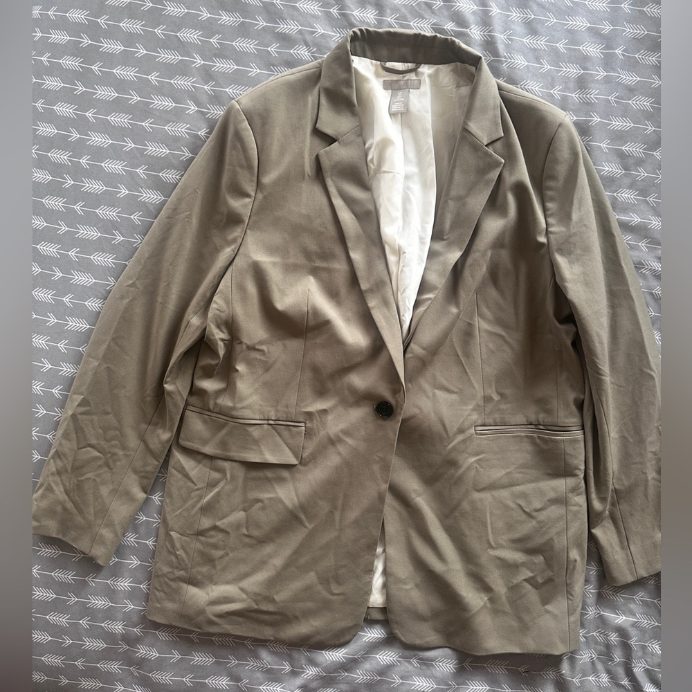 H&M oversized single button blazer